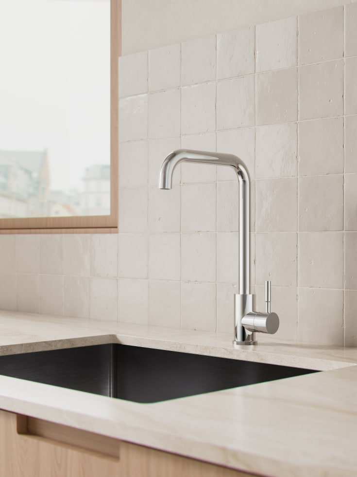 Zen Sanitary kjøkkenarmatur, rustfritt stål