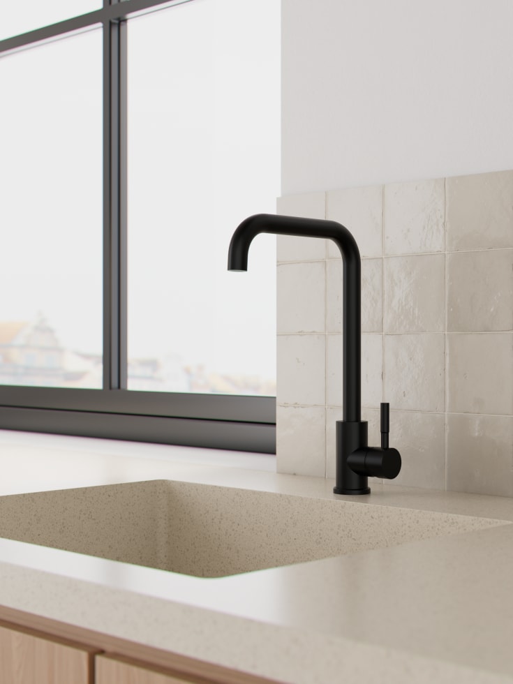 Zen Sanitary kjøkkenarmatur, sort