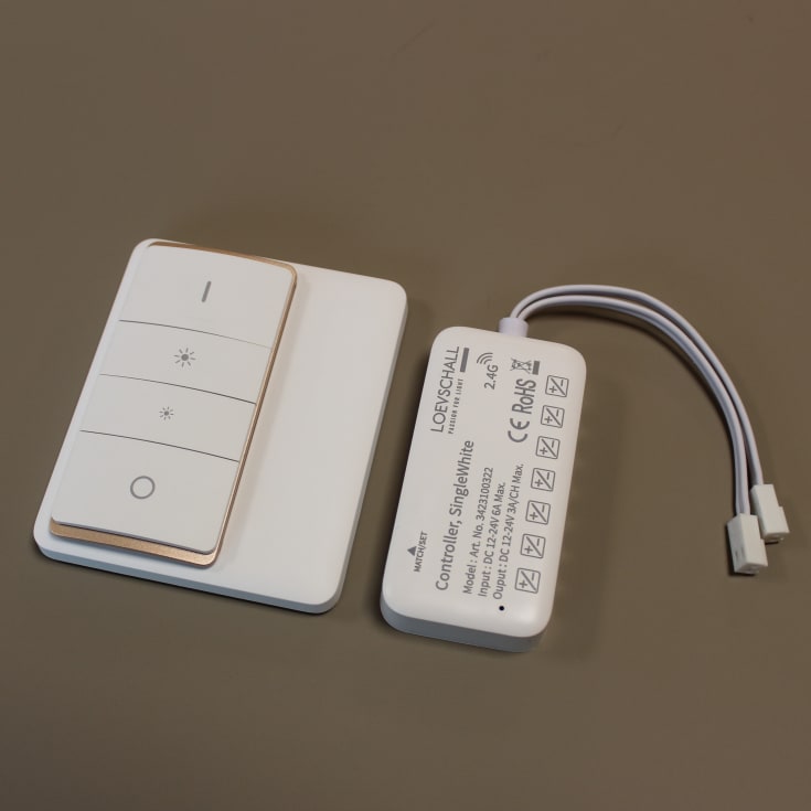Loevschall Cue controller och fjärrkontroll, SingleWhite, vit