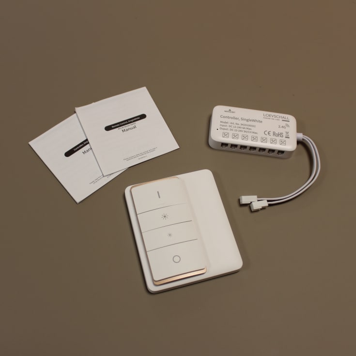 Loevschall Cue controller og fjernbetjening, SingleWhite, hvid