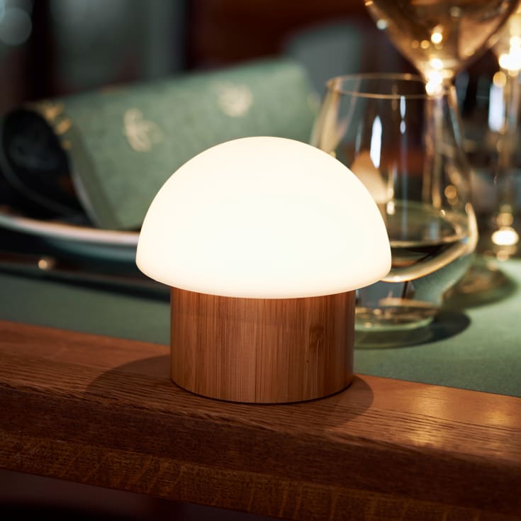 Duni LED-ljusstake i bambu, Brother