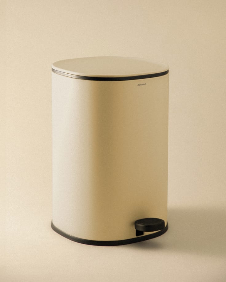 2 st Cosmic Essentials papperskorg, 5 liter, beige