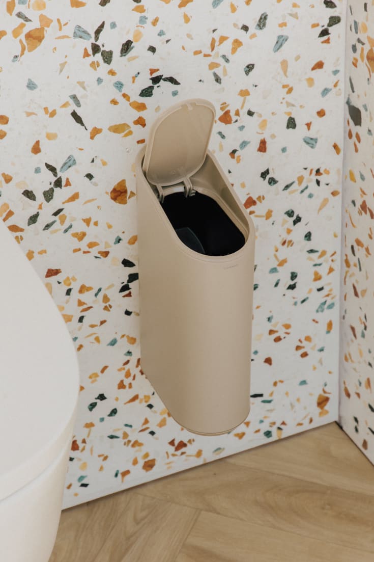 2 st Cosmic Flat papperskorg, 2,5 liter, beige
