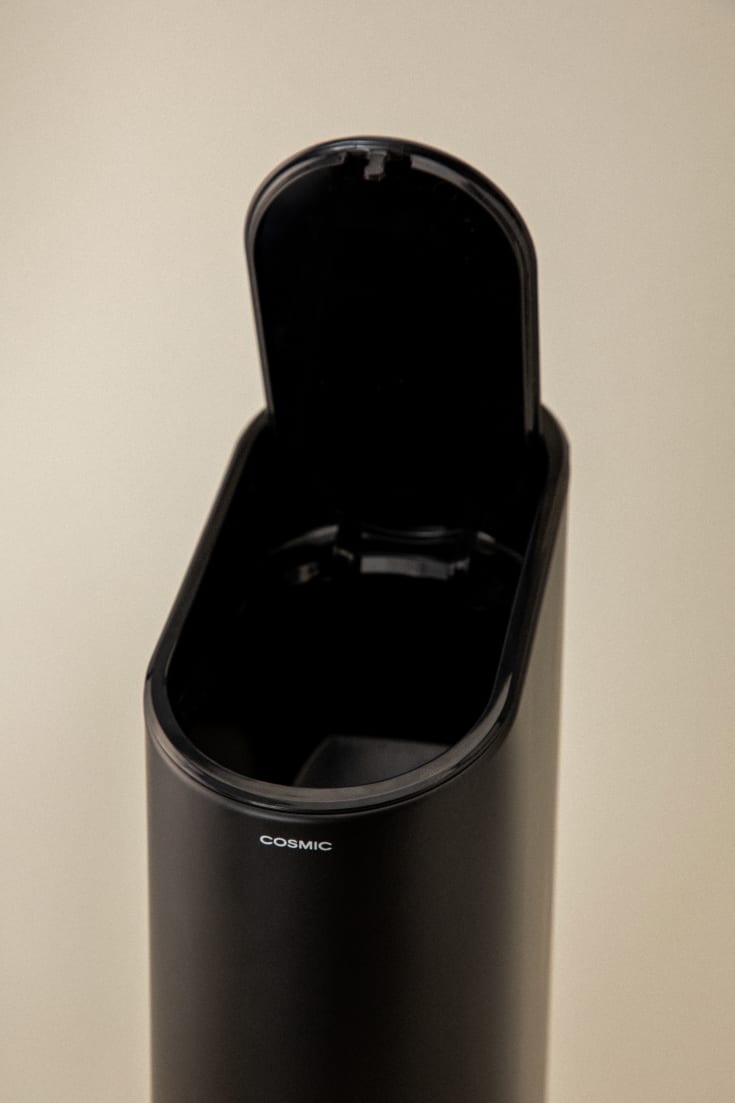 2 st Cosmic Flat papperskorg, 2,5 liter, matt svart