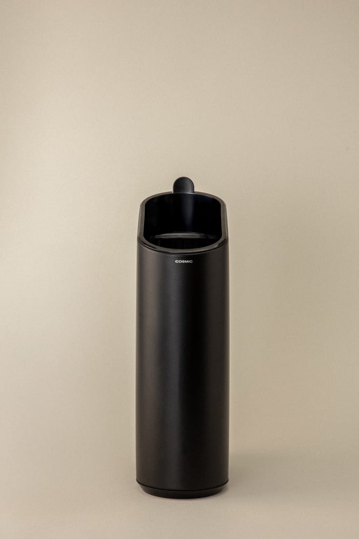 2 st Cosmic Flat papperskorg, 2,5 liter, matt svart