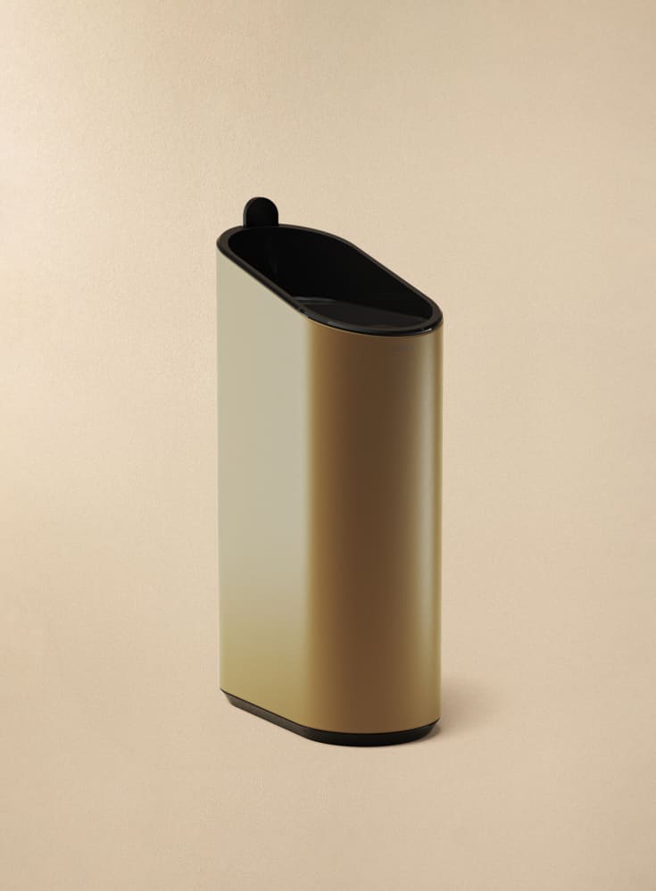 2 st Cosmic Flat papperskorg, 2,5 liter, matt guld