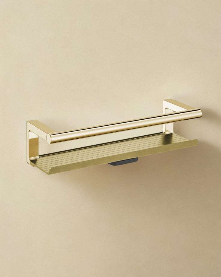 Cosmic Architect S+ duschhylla med duschskrapa, guld