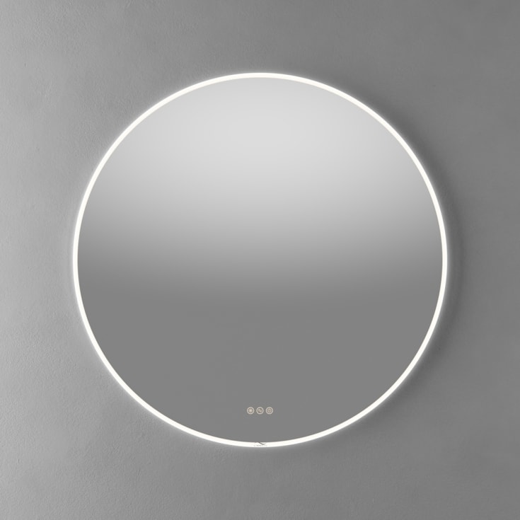 Linn Bad Finden rundt speil med led lys, Ø100 cm