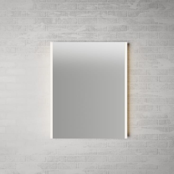 Linn Bad Hilde speil med lyskant i sidene, 60x75x3,5 cm