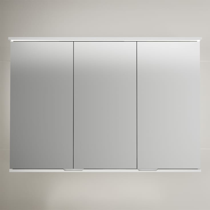 Linn Bad Hilde speilskap med overlys, 120x84x18 cm, hvit matt