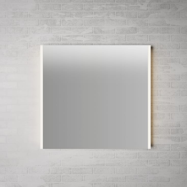 Linn Bad Hilde speil med lyskant i sidene, 80x75x3,5 cm