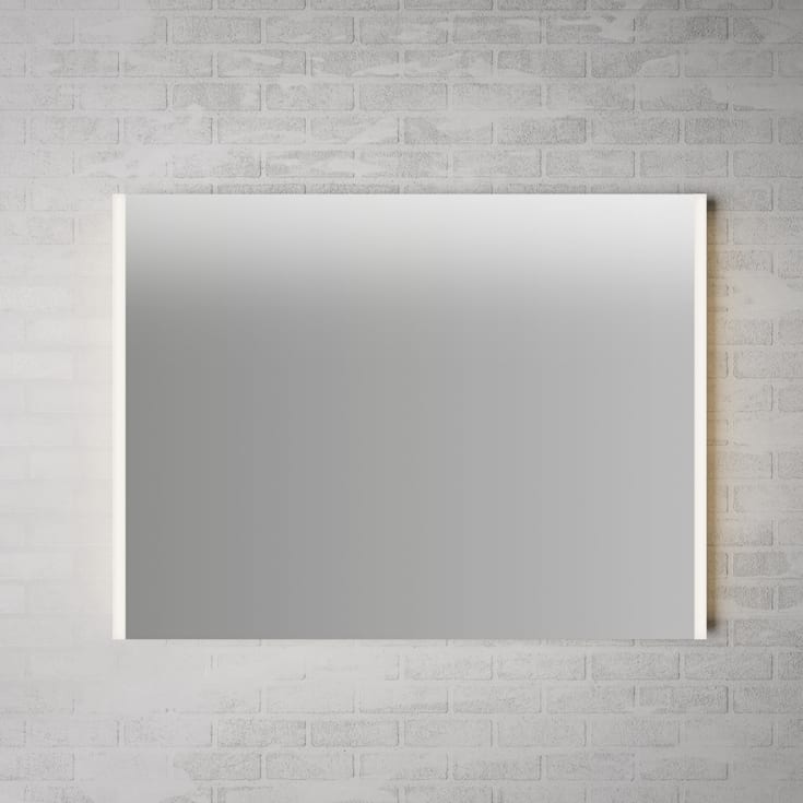 Linn Bad Hilde speil med lyskant i sidene, 100x75x3,5 cm