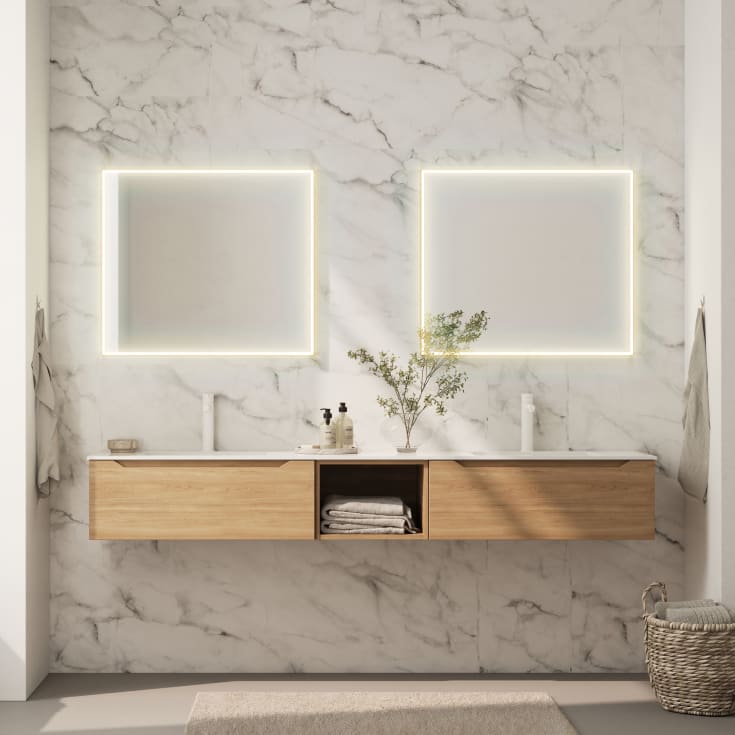 Linn Bad Emma servantskap, 2 Skuffer, 120x45,7x57 cm, eik