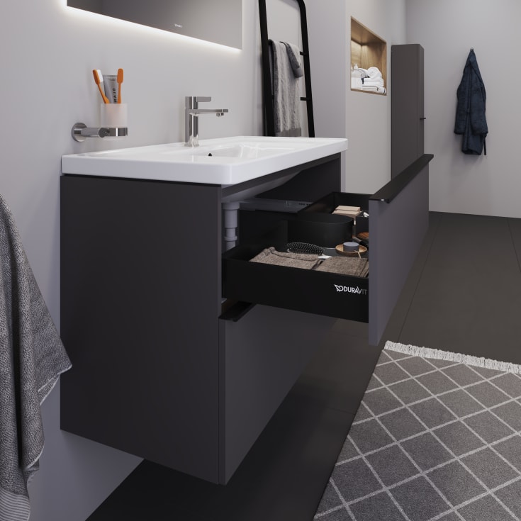 Duravit D-Neo møbelpakke, 100x48 cm, mat grå