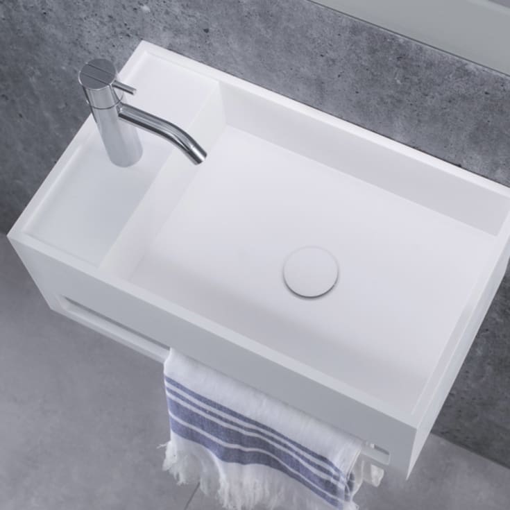 Copenhagen Bath Sandfjord 50 servant, høyre, 50x30 cm, hvit matt