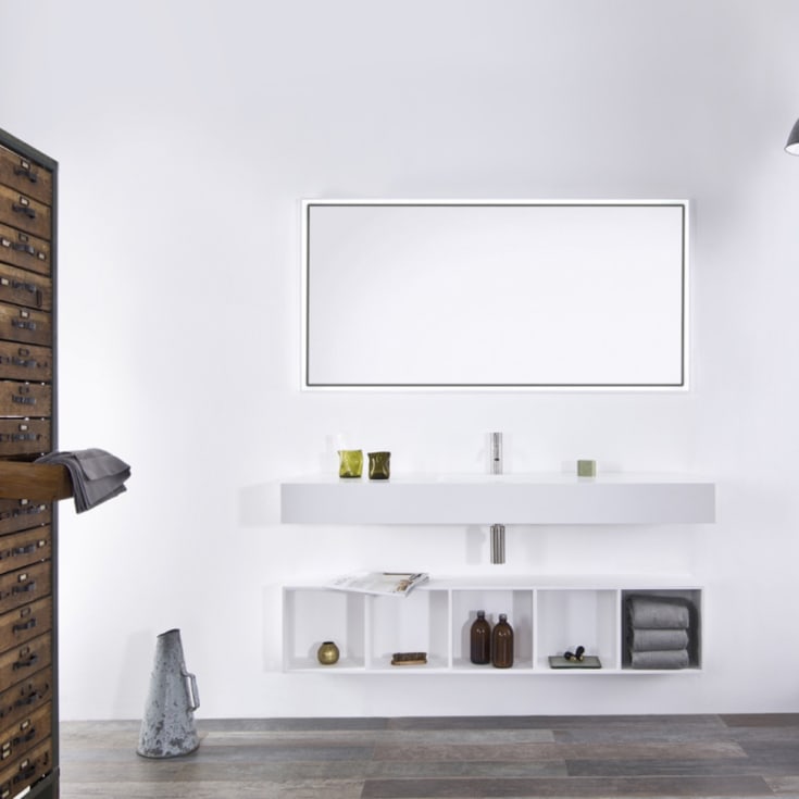 Copenhagen Bath Furesø 140 servant, 140x40 cm, hvit matt