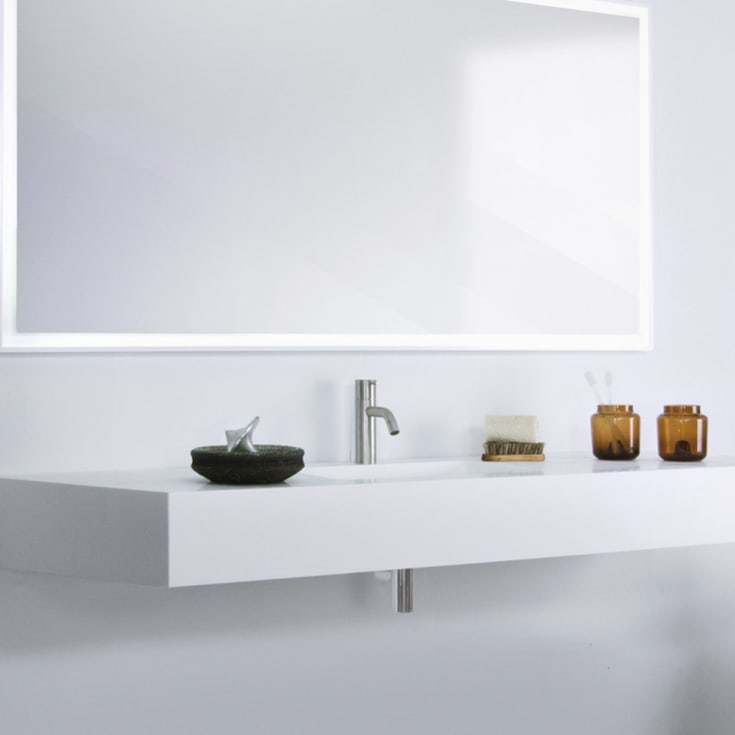 Copenhagen Bath Furesø 140 servant, 140x40 cm, hvit matt