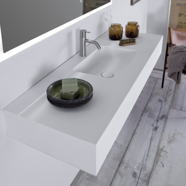 Copenhagen Bath Furesø 120 servant, 120x40 cm, hvit matt