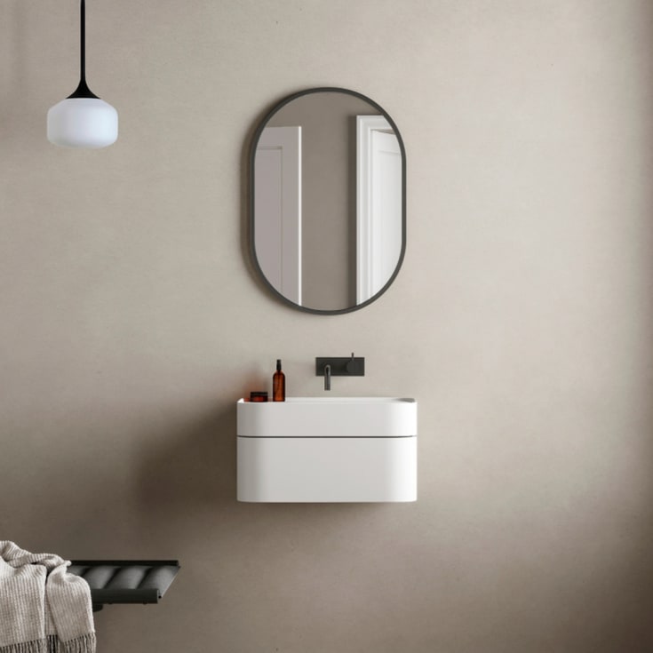 Copenhagen Bath Yuno CA 55 servant, 55x41 cm, med 1 skuff, hvit matt