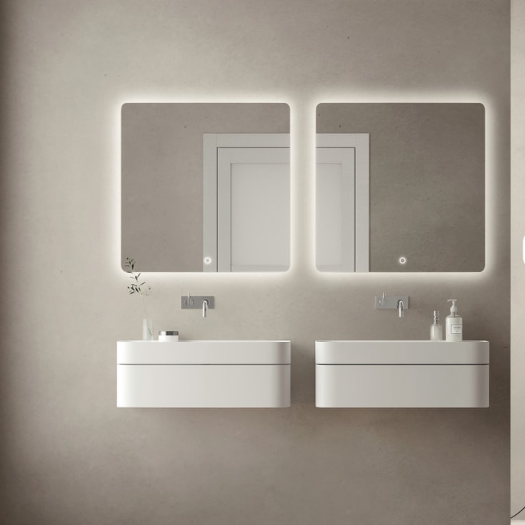 Copenhagen Bath Yuno CA 80 servant, 80x41 cm, med 1 skuff, hvit matt