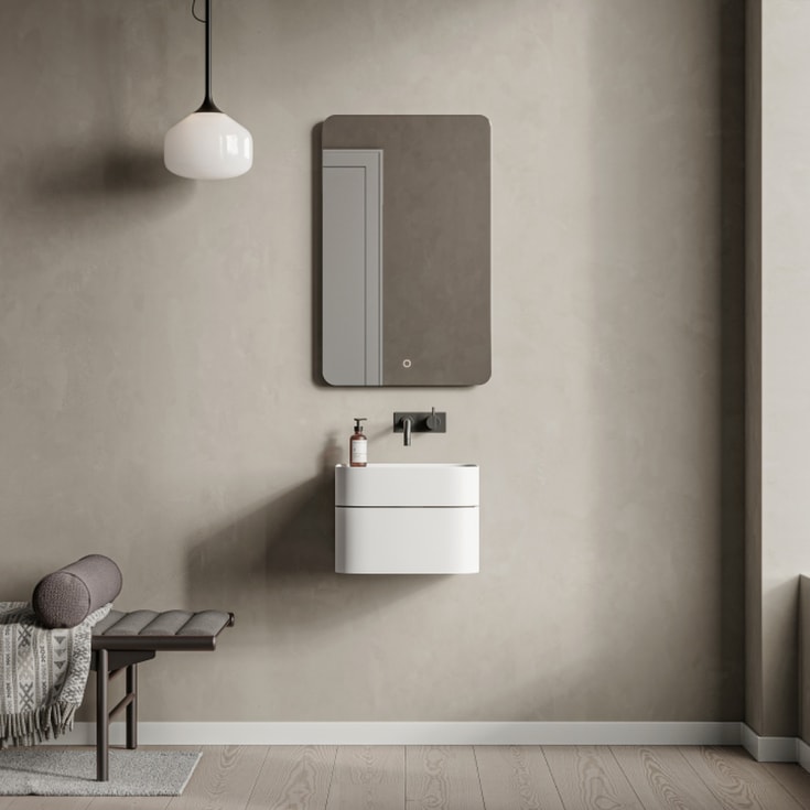 Copenhagen Bath Yuno CA 41 servant, 41x41 cm, med 1 skuff, hvit matt
