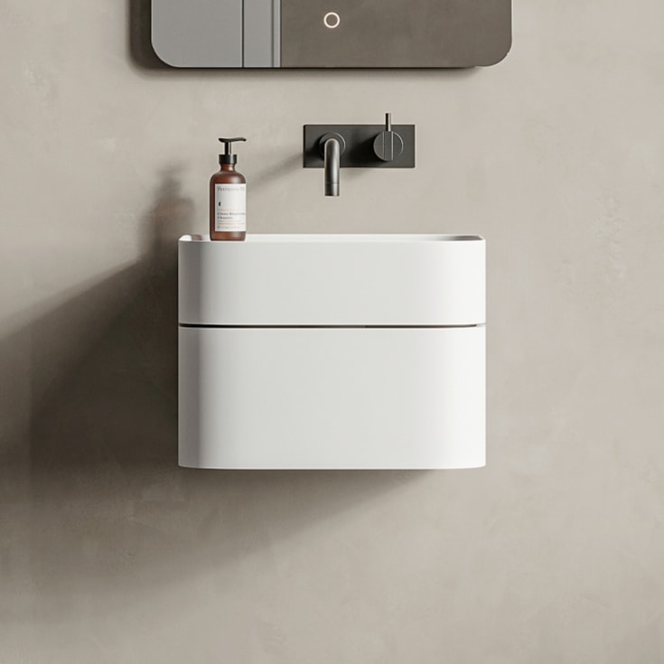 Copenhagen Bath Yuno CA 41 servant, 41x41 cm, med 1 skuff, hvit matt