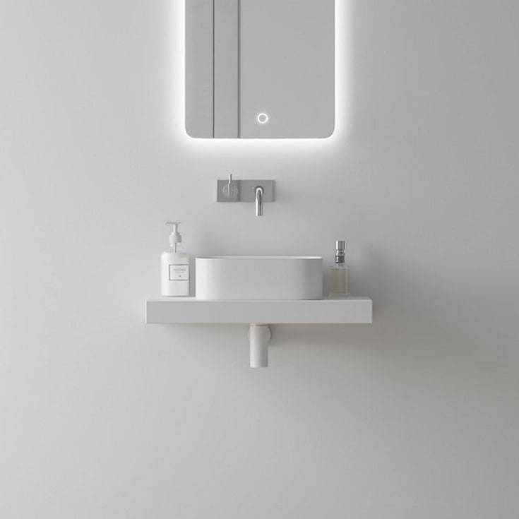 Copenhagen Bath Yuno TA 34 servant, 34x34 cm, hvit matt