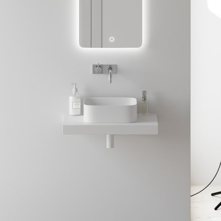 Copenhagen Bath Yuno TA 34 servant, 34x34 cm, hvit matt