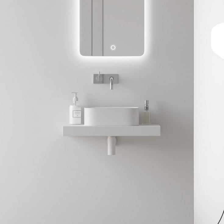 Copenhagen Bath Yuno TA 34 servant, 34x34 cm, hvit matt
