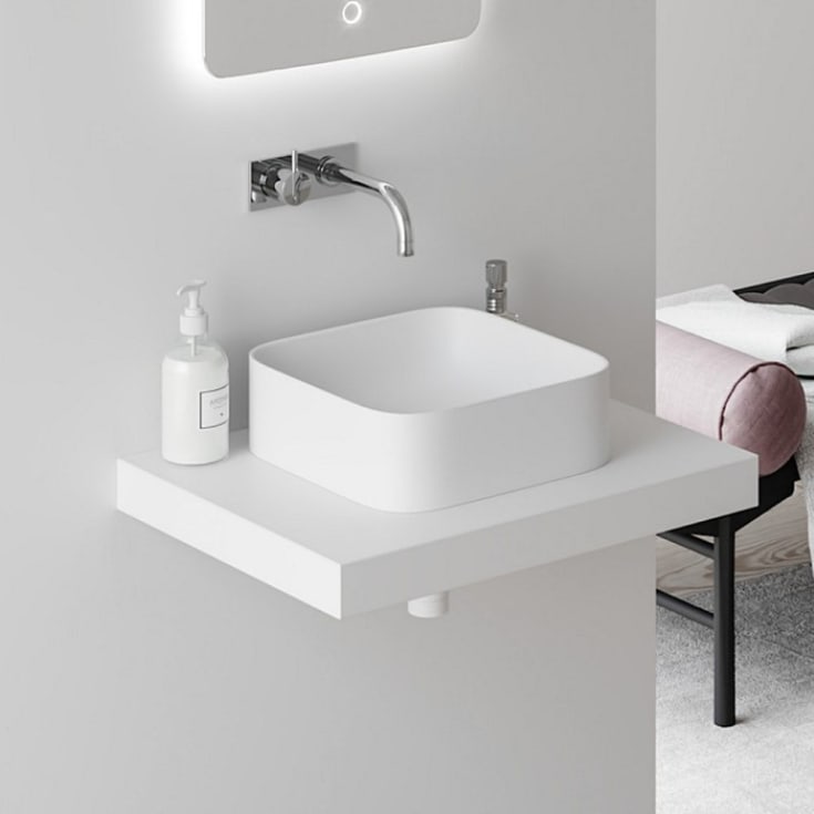 Copenhagen Bath Yuno TA 34 servant, 34x34 cm, hvit matt