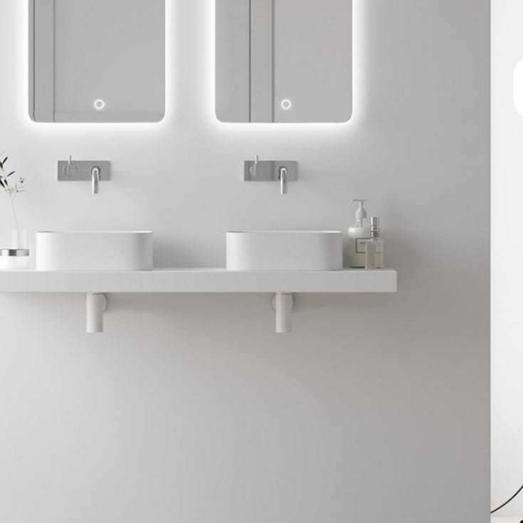 Copenhagen Bath Yuno TA 34 servant, 34x34 cm, hvit matt