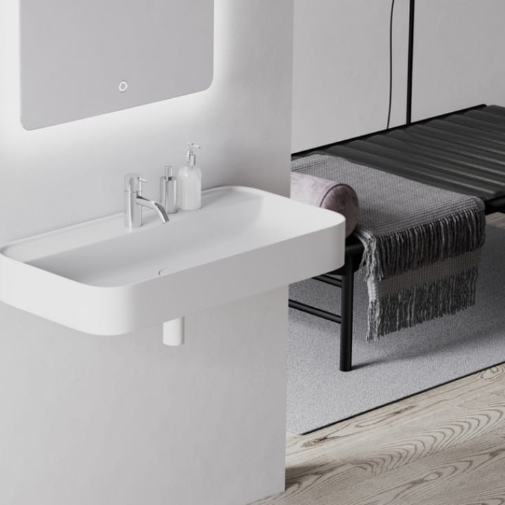 Copenhagen Bath Yuno WA 80 servant, 80x41 cm, hvit matt