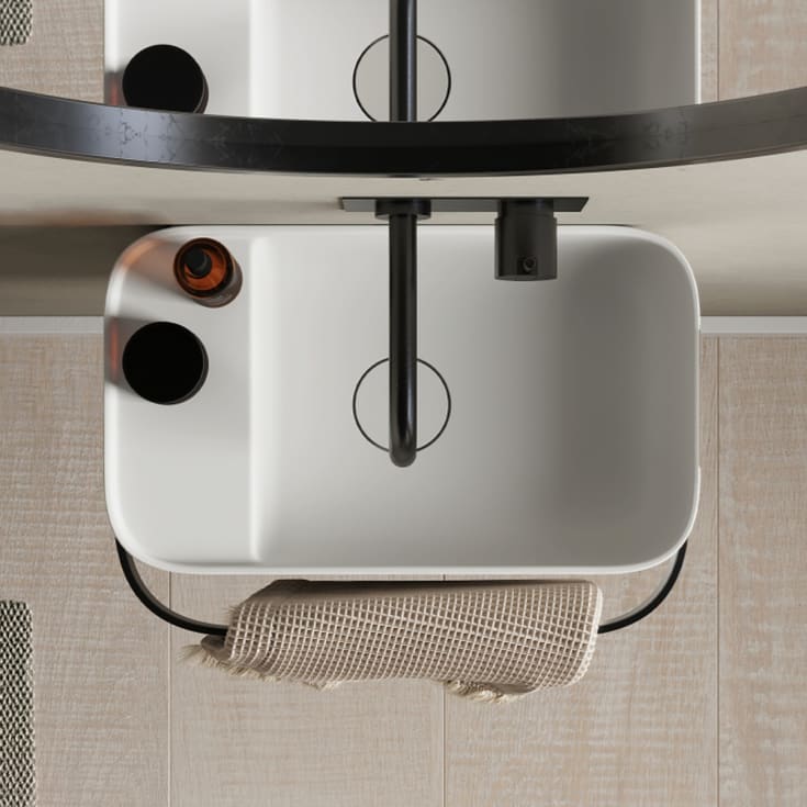 Copenhagen Bath Yuno Rail 41 servant, 41x24 cm, hvit matt