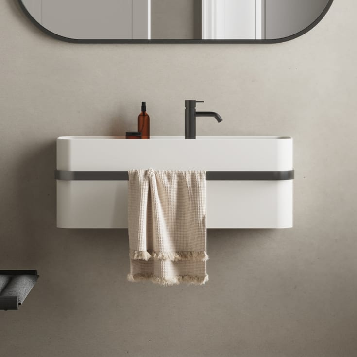 Copenhagen Bath Yuno Rail 80 servant, 80x20 cm, hvit matt