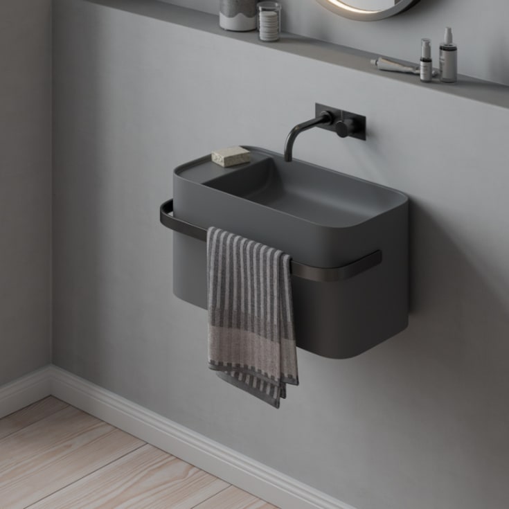 Copenhagen Bath Yuno Rail 55 servant, 55x31x30 cm, grĂ¥ matt
