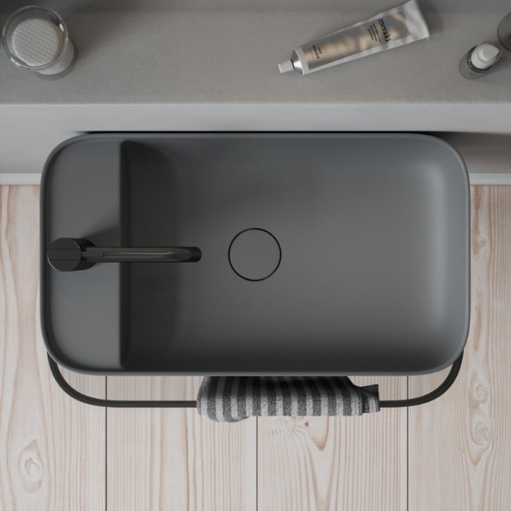 Copenhagen Bath Yuno Rail 55 servant, 55x31x30 cm, grĂ¥ matt