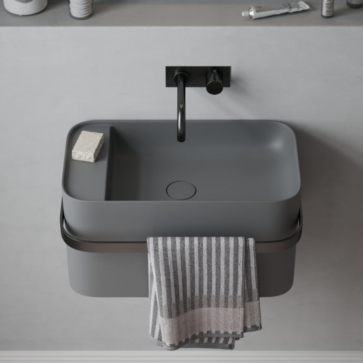 Copenhagen Bath Yuno Rail 55 servant, 55x31x30 cm, grĂ¥ matt