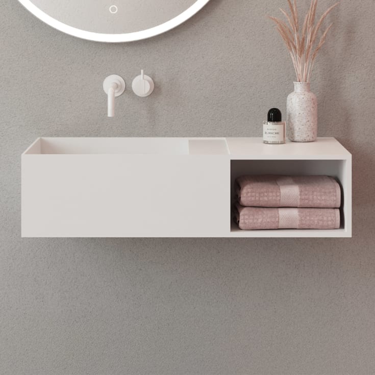 Copenhagen Bath Oslo 80 Servant, venstre, 80x40 cm, hvit matt