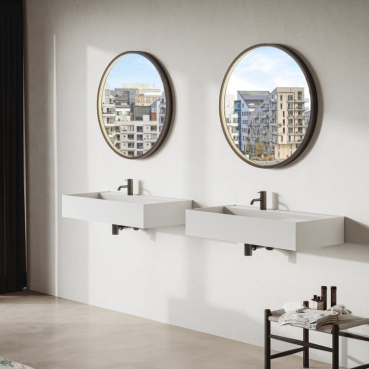 Copenhagen Bath Oslo 90 Servant, 90x45 cm, venstre, hvit matt