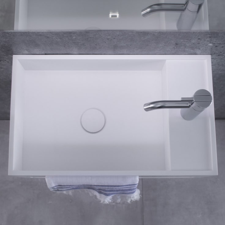 Copenhagen Bath Sandfjord 50 servant, venstre, 50x30 cm, hvit matt