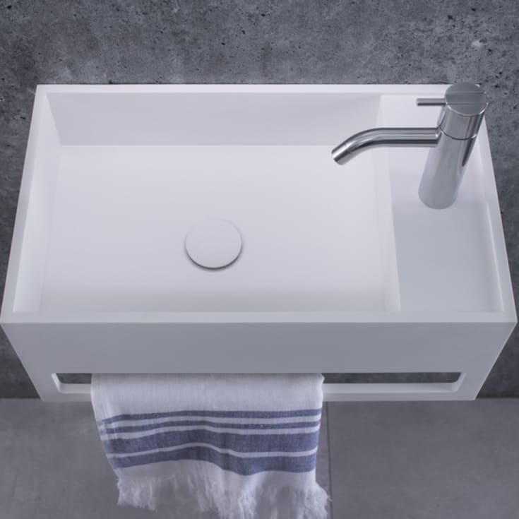 Copenhagen Bath Sandfjord 50 servant, venstre, 50x30 cm, hvit matt