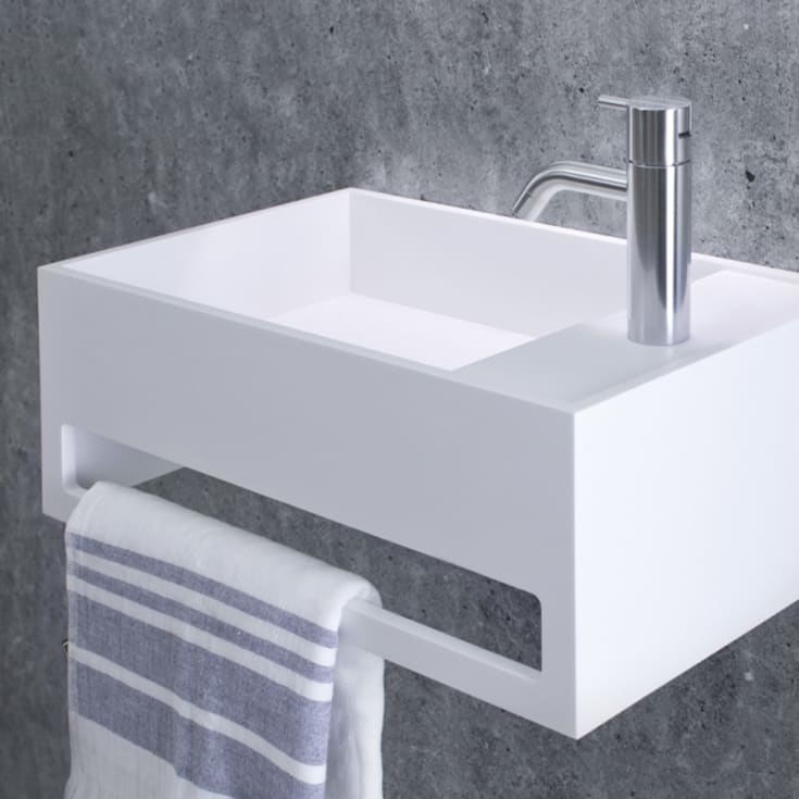 Copenhagen Bath Sandfjord 50 servant, venstre, 50x30 cm, hvit matt