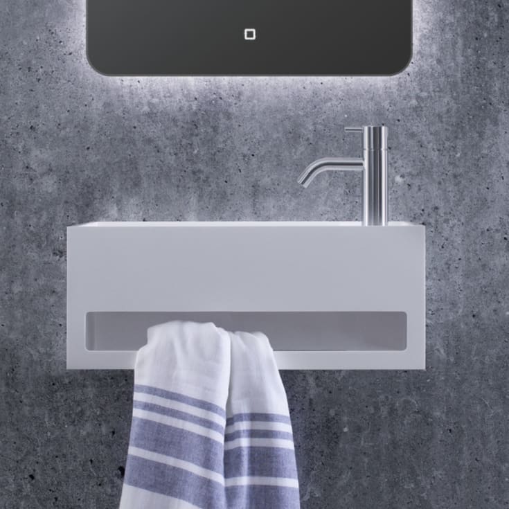 Copenhagen Bath Sandfjord 50 servant, venstre, 50x30 cm, hvit matt