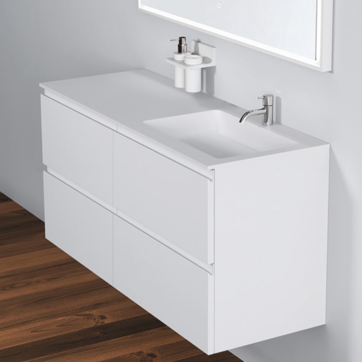 Copenhagen Bath Romsø møbelservant, 120x45 cm, høyre, hvit matt