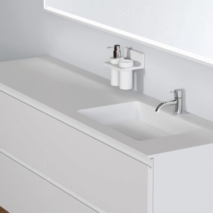 Copenhagen Bath Romsø møbelservant, 160x45 cm, høyre, hvit matt