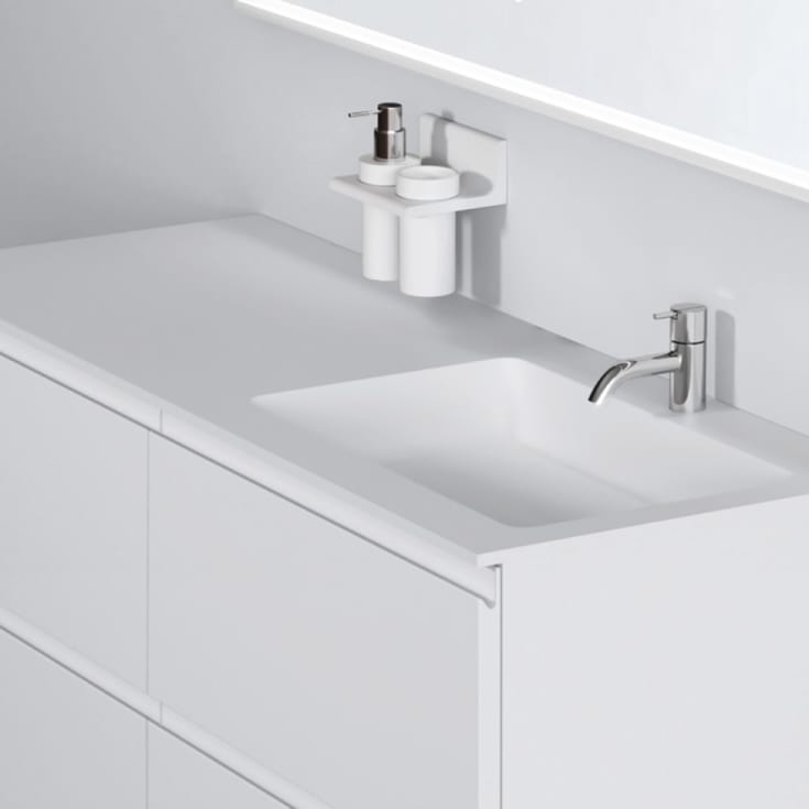 Copenhagen Bath Romsø møbelservant, 120x45 cm, høyre, hvit matt