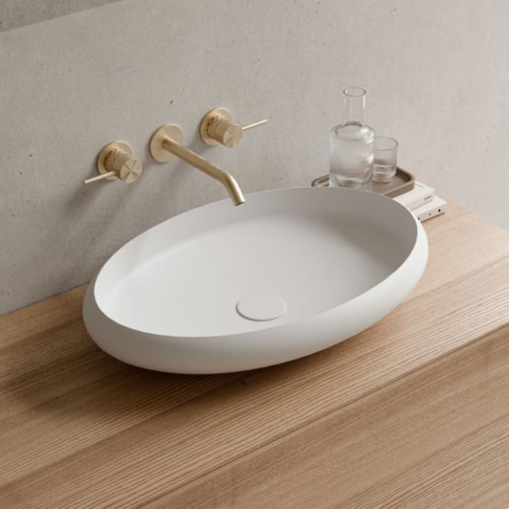 Copenhagen Bath Rosenborg oval servant, 60x40 cm, hvit matt