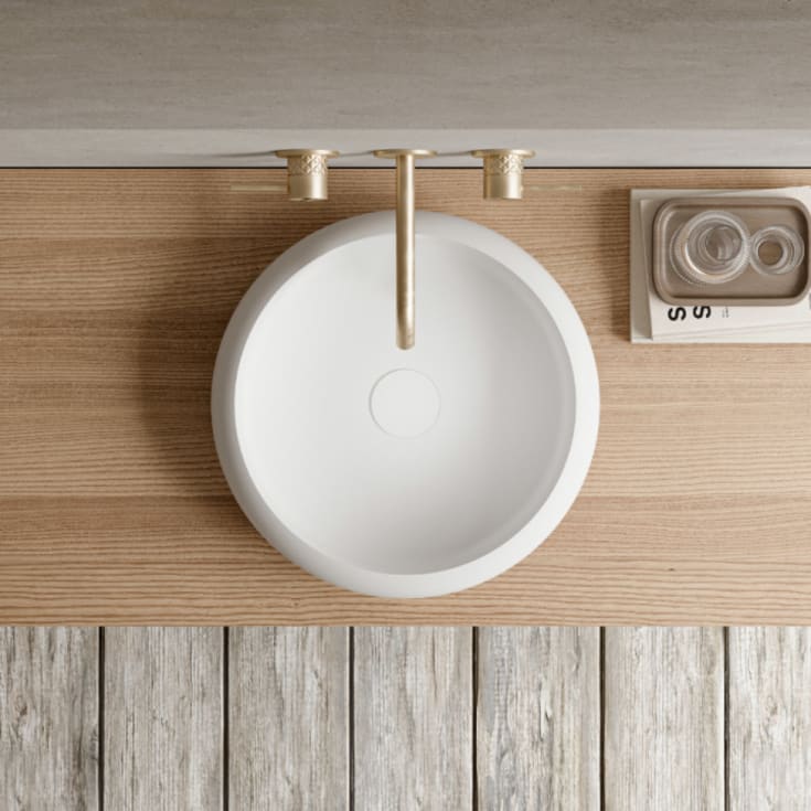 Copenhagen Bath Rosenborg rund servant, Ø40 cm, hvit matt