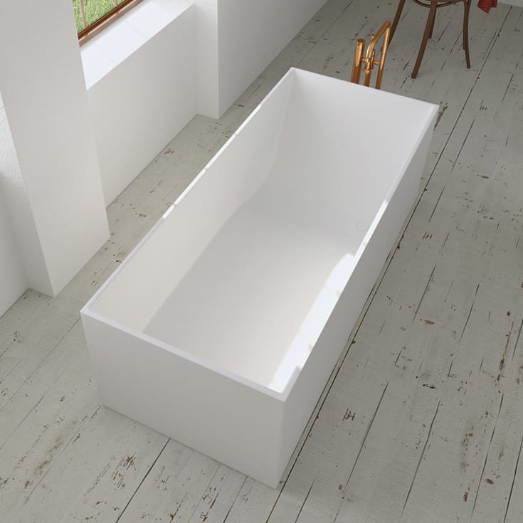 Copenhagen Bath Lövestad 170 frittstående badekar, 170x72 cm, hvit matt