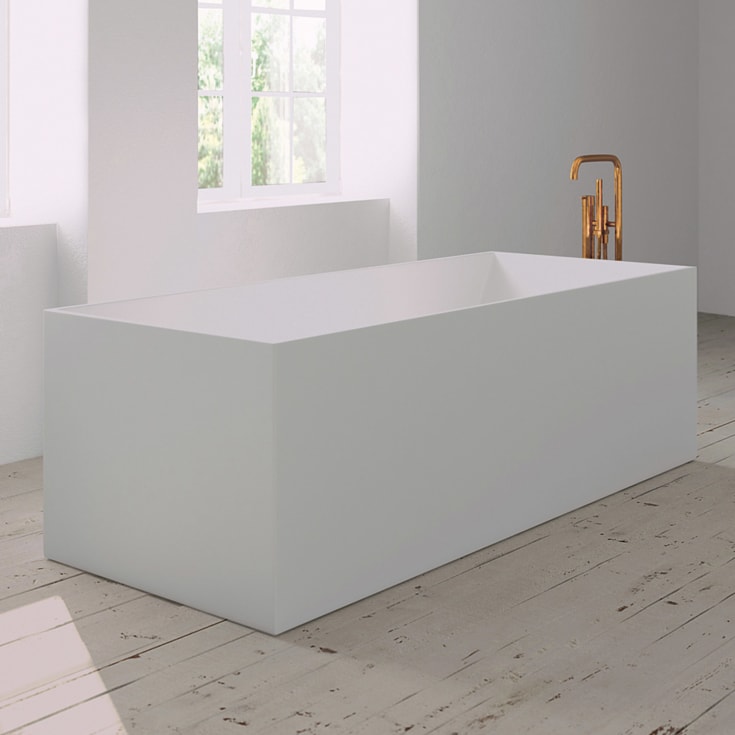 Copenhagen Bath Lövestad 170 frittstående badekar, 170x72 cm, hvit matt
